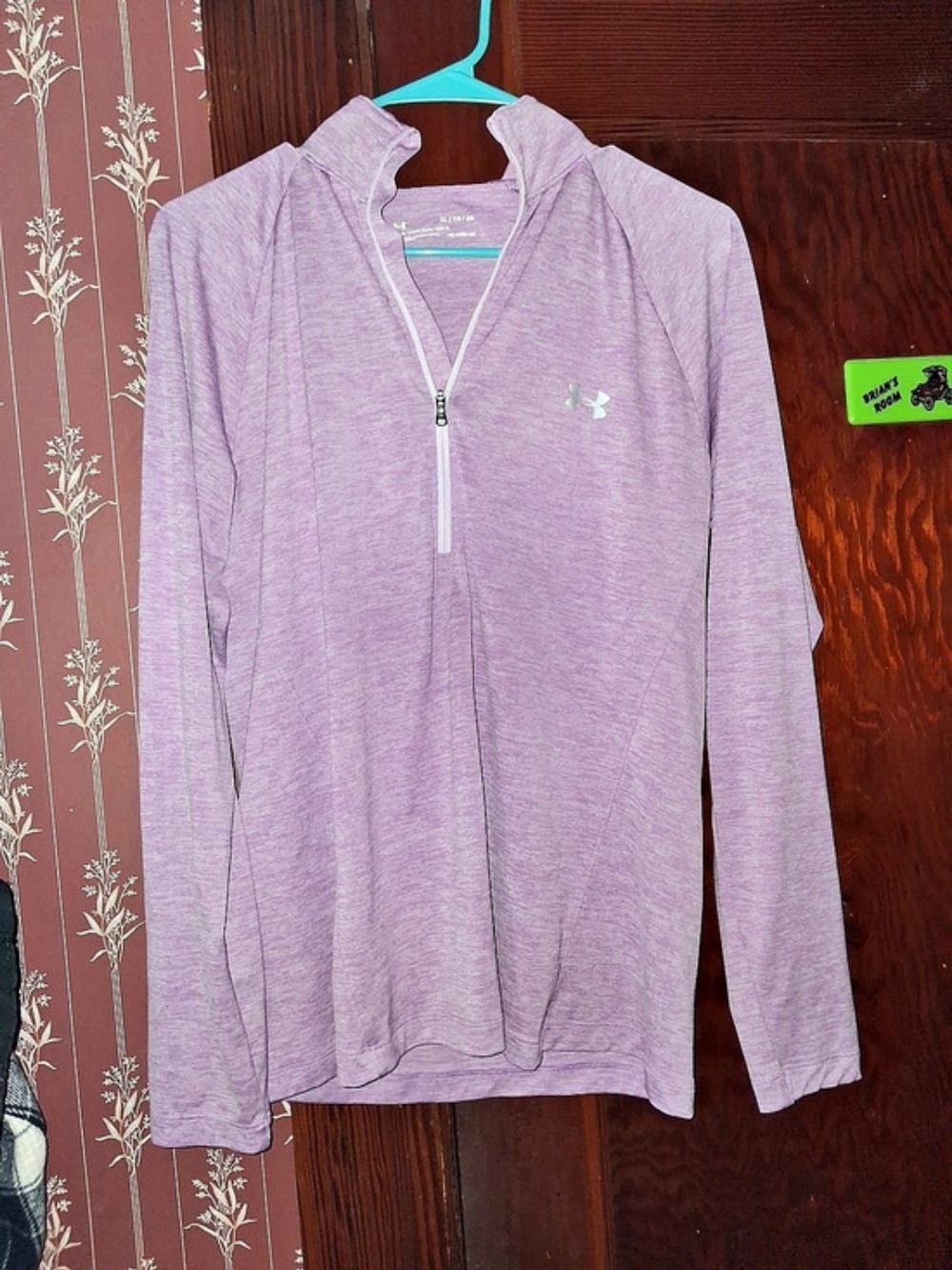Under Armour HeatGear Women's Quarter-Zip Hoodie Purple XL Like New